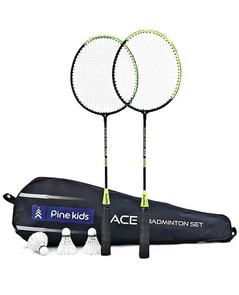 Pine Kids Badminton Set - Green & Black