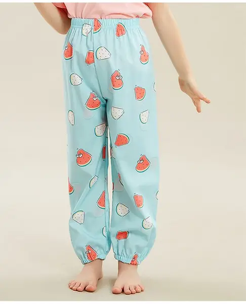 Kookie Kids Full Length Lounge Pant Watermelon Print - Light Blue