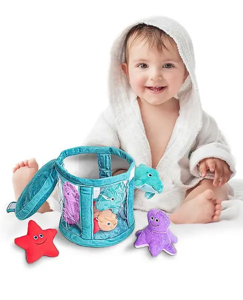 Intellibaby Squeeze & Squeaky Sea Animals Aquarium Level 5 Pack of 5 - Height 14 cm