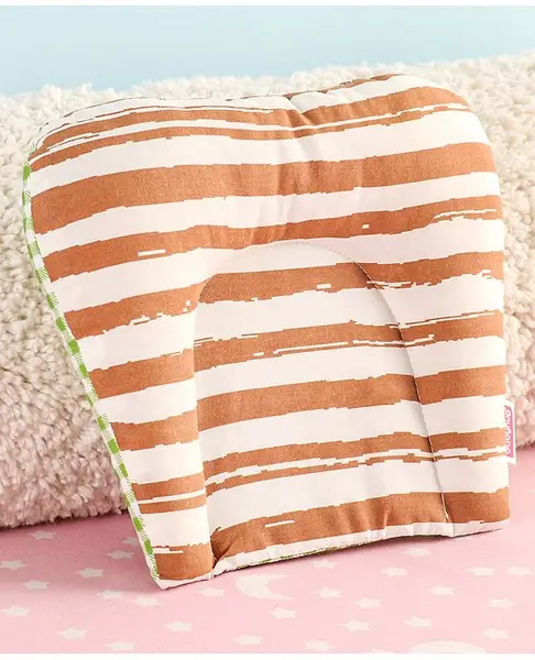 Babyhug U Shape Striped Pillow - Multicolor