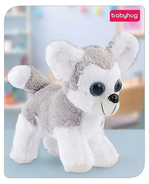 Babyhug Baby Husky Soft Toy - Height 25 cm