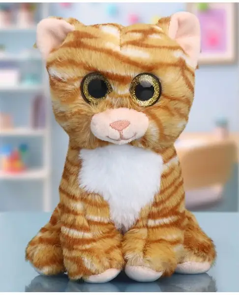 Babyhug Cat Soft Toy brown - Height - 20 cm