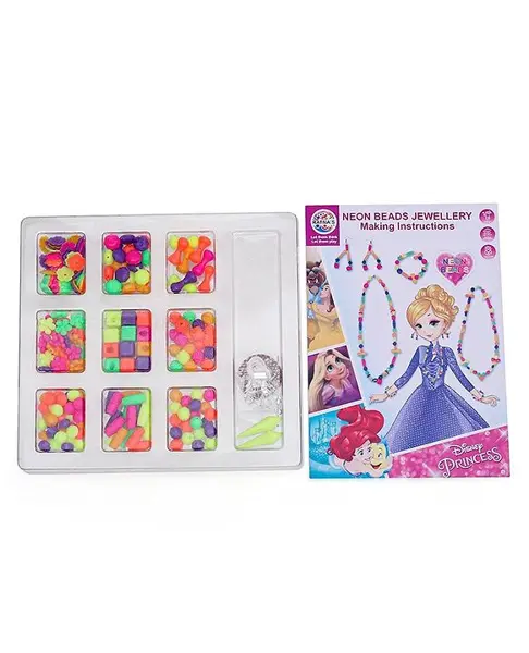 Disney Princess Neon Beads Jewellery Making Junior Set - Multicolor