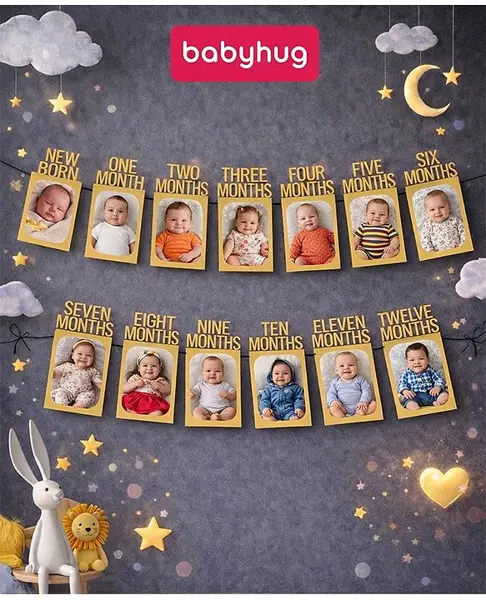 Babyhug Baby Photo Banner - Brown
