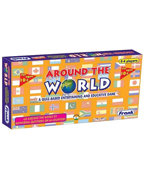 Frank Around The World Board Game Multicolour (134 Pieces) for kids above 6+ Years - 22136