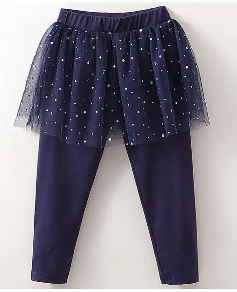 Kookie Kids Full Length Skeggings Sequin Embellished - Blue