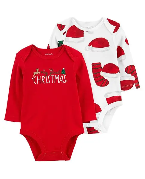 Carters 2-Pack Christmas Onesies - Mulicolour