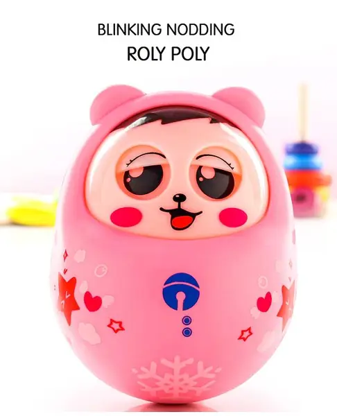 Eye Blinking Push and Shake Pink Roly Poly