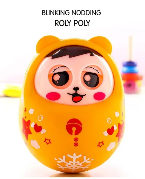 Blinking Nodding Roly Poly - Orange