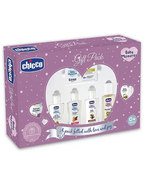 Chicco Baby Caring Set Purple Pack of 7 - 150 ml 250 gm