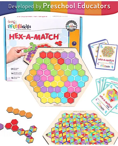 Intelliskills Hex-a-Match Puzzle Multicolor - 31 Pieces