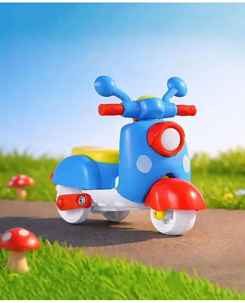Babyhug Friction Powered Mini Scooter Toy - Blue