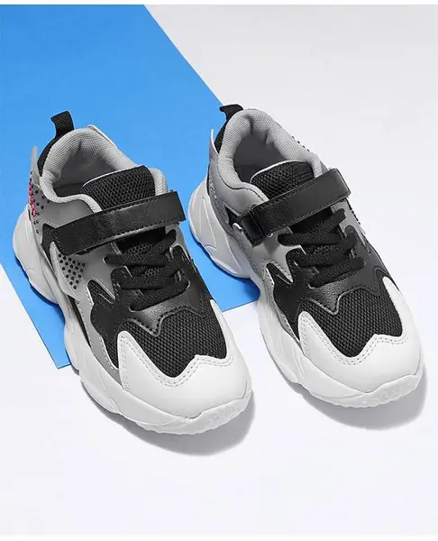 Cute Walk by Babyhug Velcro Closure Sport Shoes- Black