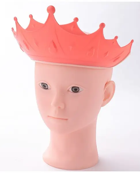 Babyhug Silicone Crown Shape Baby Shower Cap - Red