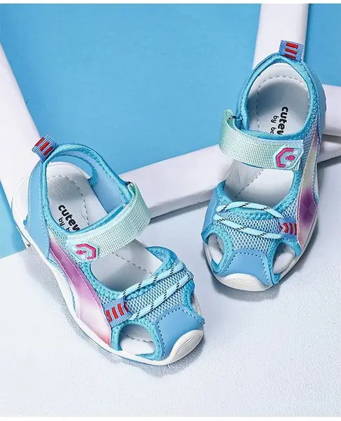 Cute Walk by Babyhug Velcro Sandals - Blue