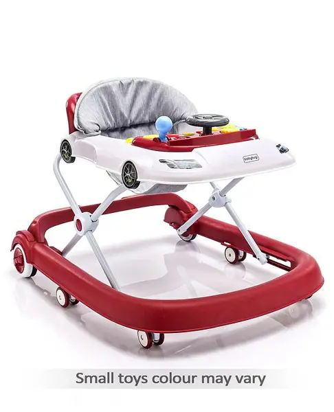 Babyhug Little Racer Car Shape Walker With Adjustable Height - Brown