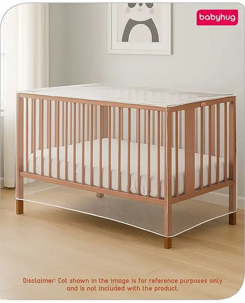 Babyhug Multipurpose Breathable Mosquito Net - White (Cot Not Included)