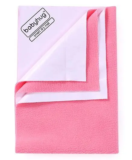 Babyhug Smart Dry Bed Protector Sheet Medium - Saloman Rose