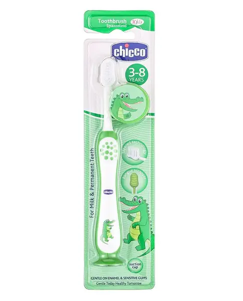 Chicco Ultra Soft Bristles Toothbrush Croc Print - Green
