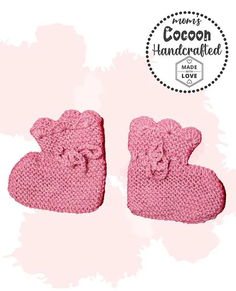 COCOON ORGANICS Handcrafted Soft And Warm Winter Socks - Pink