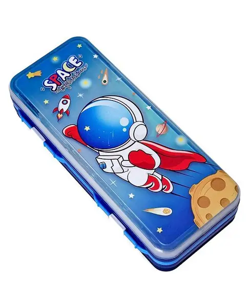 Astranaut Pencil Box With White Board Marker Pen - Blue
