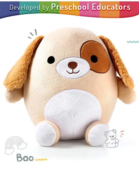 Intelliskills Hug O Feel Plush Toy Dog Pillow - Height 29 cm
