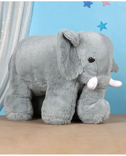 Edu Kids Toys Royal Elephant Soft Toy Dark Grey- Length 40 cm