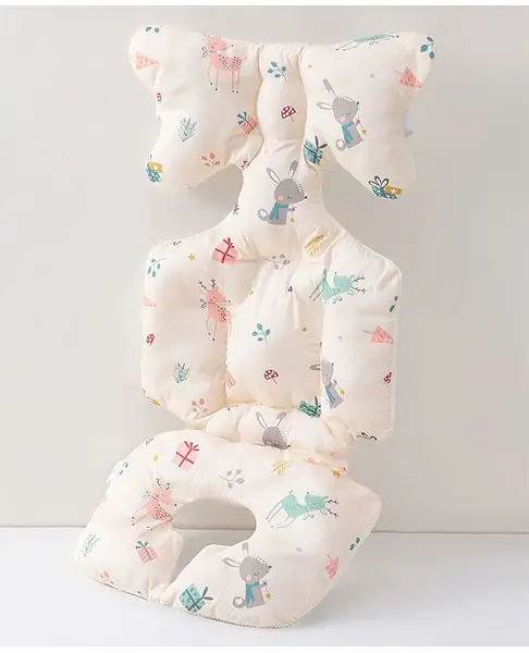Babyhug Stroller Cushion Dino Print - Cream