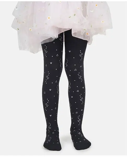 NEXT2SKIN Heart Print Stockings - Black