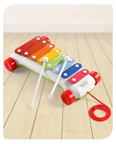 Babyhug Pull Along Xylophone- Green