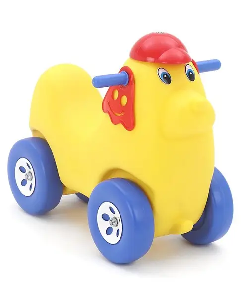 Little Fingers Dog Shaped Ride On -Yellow