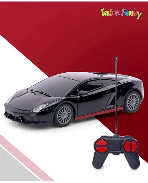 Remote Control 1:24 Scale Battery Operated Black Racing Car
