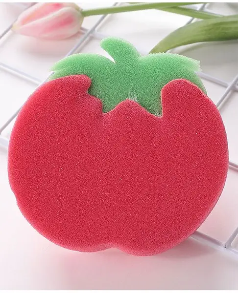 Tomato Shaped Bath Sponge- Red