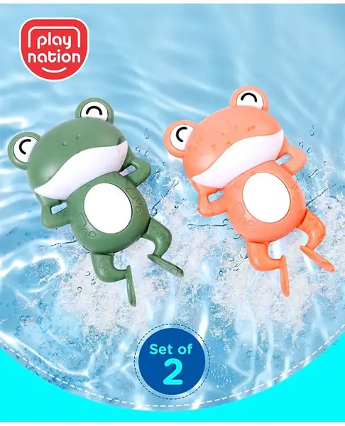 Play Nation Premium Wind Up Swimming Frog Toy- Pack of 2