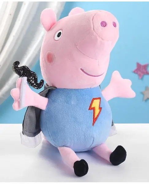 Peppa Pig George with Bolt Plush Soft Toy Blue  - Height 30 cm