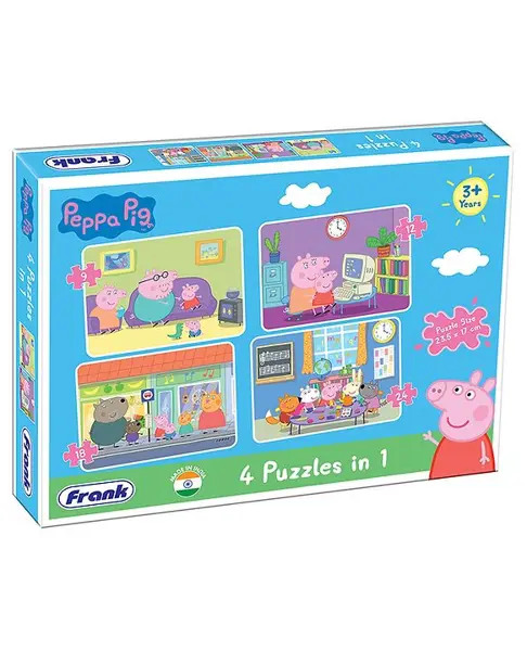 Peppa Pig 4 In 1 Puzzle  (63 Pieces)  for kids above 4+ Years - 60402
