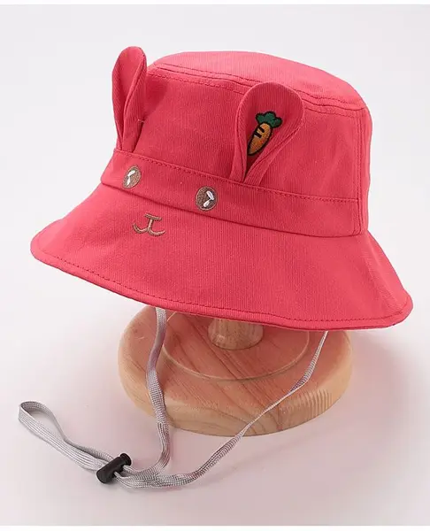 Babyhug Bucket Hat Bunny Design - Pink