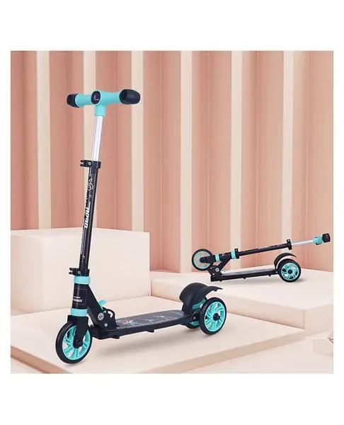 R for Rabbit Road Runner Drift Scooter for Kids of 2 to 4 Years Age  3 Level Height Adjustment  PVC Wheels & Weight Capacity Upto 50 kg Kick Scooter with Brakes (Lake Blue)