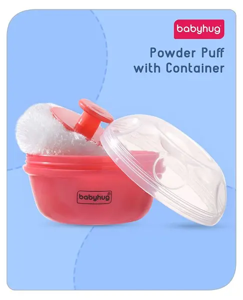 Babyhug Powder Puff with Container - Pink