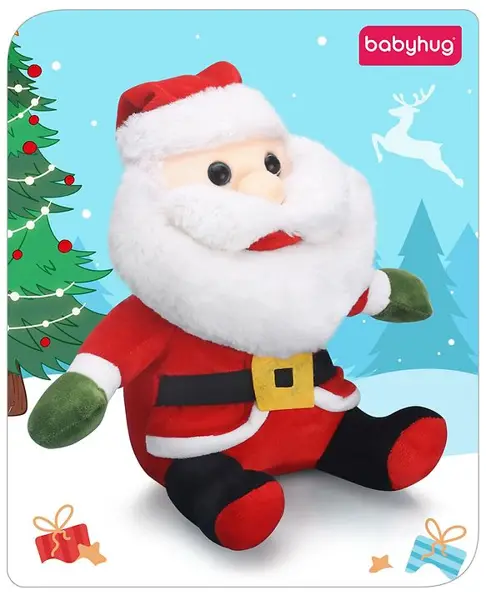 Babyhug Santa Claus Soft Doll Red - Height 30 cm