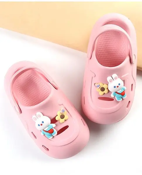Cute Walk by Babyhug Clogs With Bunny Applique - Pink