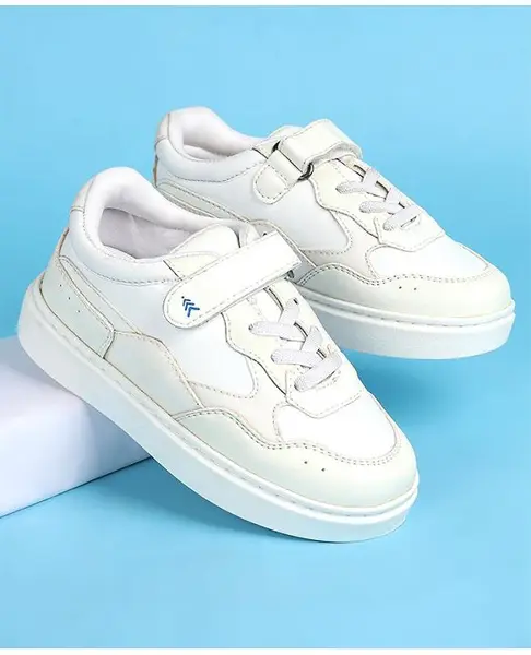 Pine Kids Casual Shoes with Velcro Closure - White