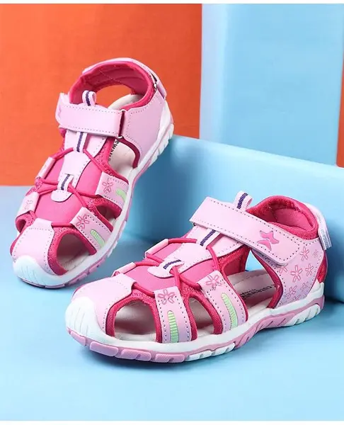 Cute Walk by Babyhug Velcro Closer Sandals - Pink