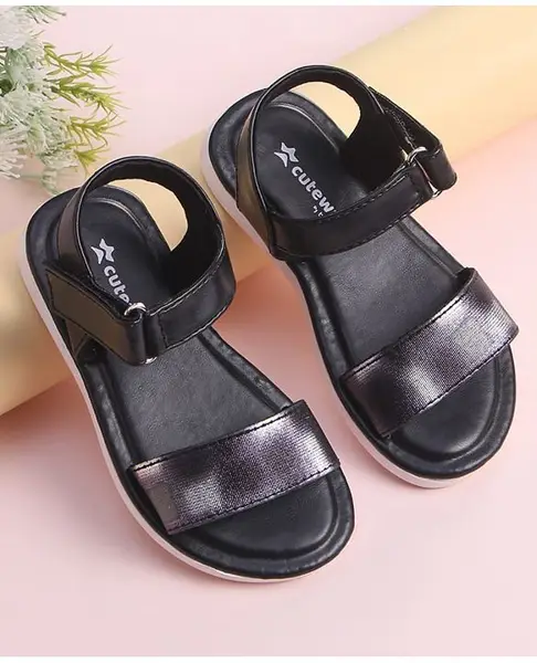 Cute Walk by Babyhug Velcro Closure Sandal - Black