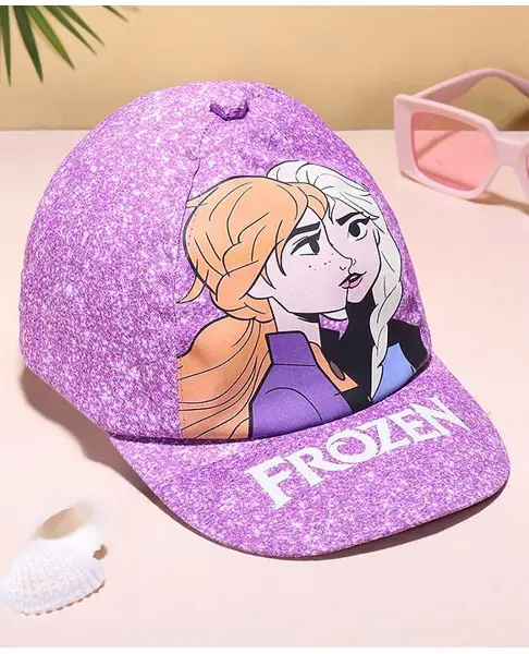 Babyhug Disney Summer Cap With Disney Princess Graphics - Purple