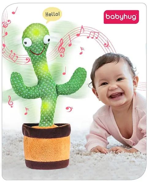 Babyhug Dancing Cactus Talking Toy  Green