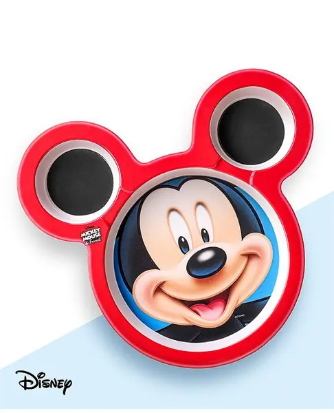 Babyhug Diseny Mickey Shape 3 Section Plate - Multicolor