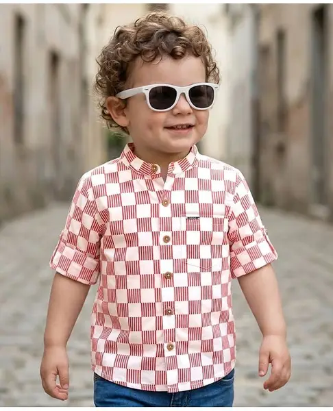 Babyoye Cotton Woven Full Sleeves Checks  Shirt - Multicolour