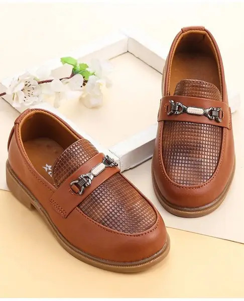 Cute Walk by Babyhug Slip On Formal Shoes - Brown