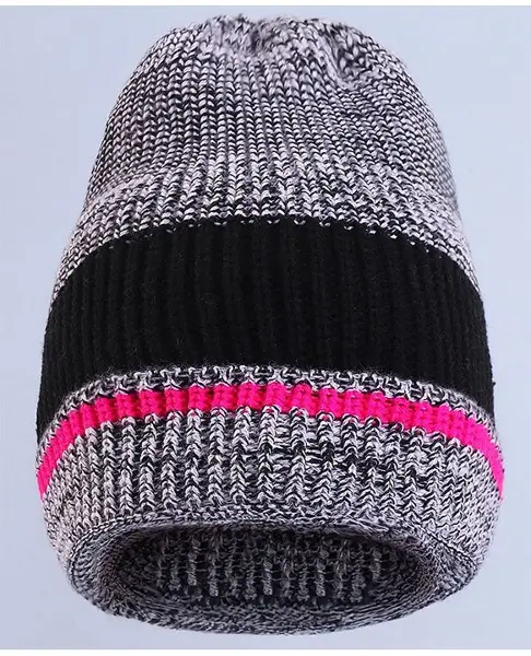 Pine Kids Winter Cap with Cable Knit Design - Grey